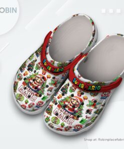 Super Mario Christmas Game Classic Crocs Shoes Super Mario Christmas Game Classic Crocs Shoes