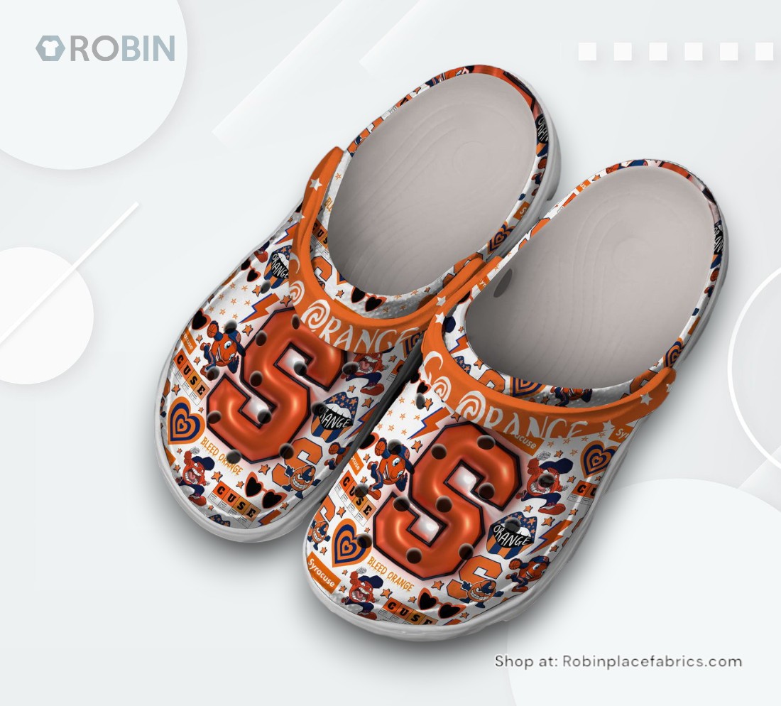 Syracuse Orange NCAA Sport Classic Crocs Shoes, Syracuse Orange Gear Syracuse Orange NCAA Sport Classic Crocs Shoes, Syracuse Orange Gear
