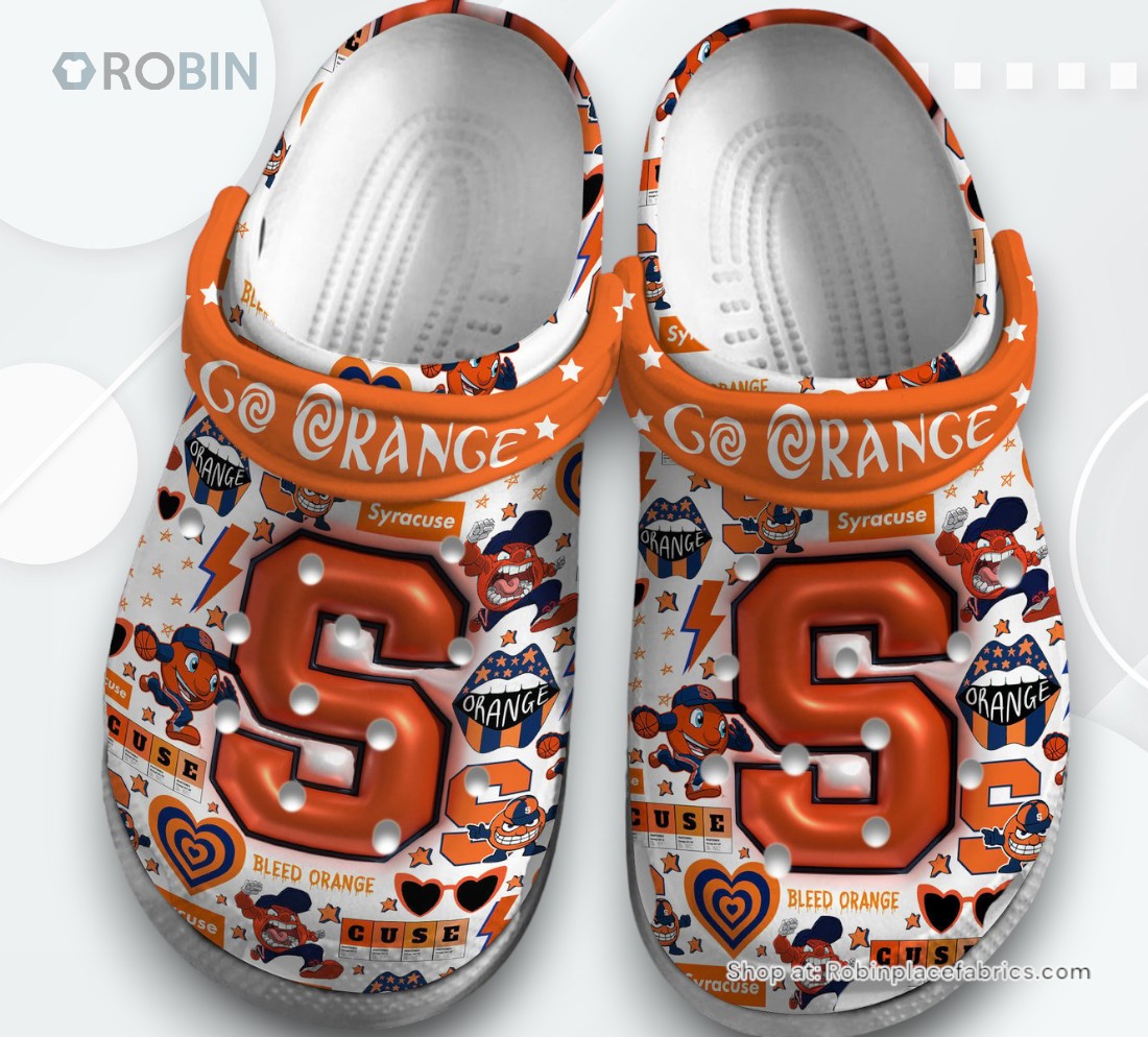 Syracuse Orange NCAA Sport Classic Crocs Shoes, Syracuse Orange Gear Syracuse Orange NCAA Sport Classic Crocs Shoes, Syracuse Orange Gear