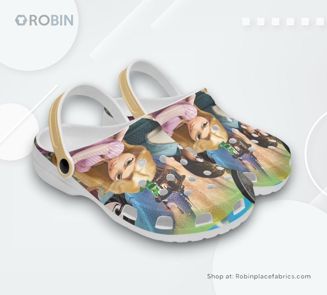 Tangled Rapunzel Cartoon Crocs Crocband Shoes Clogs Custom Name For Men Women and Kids