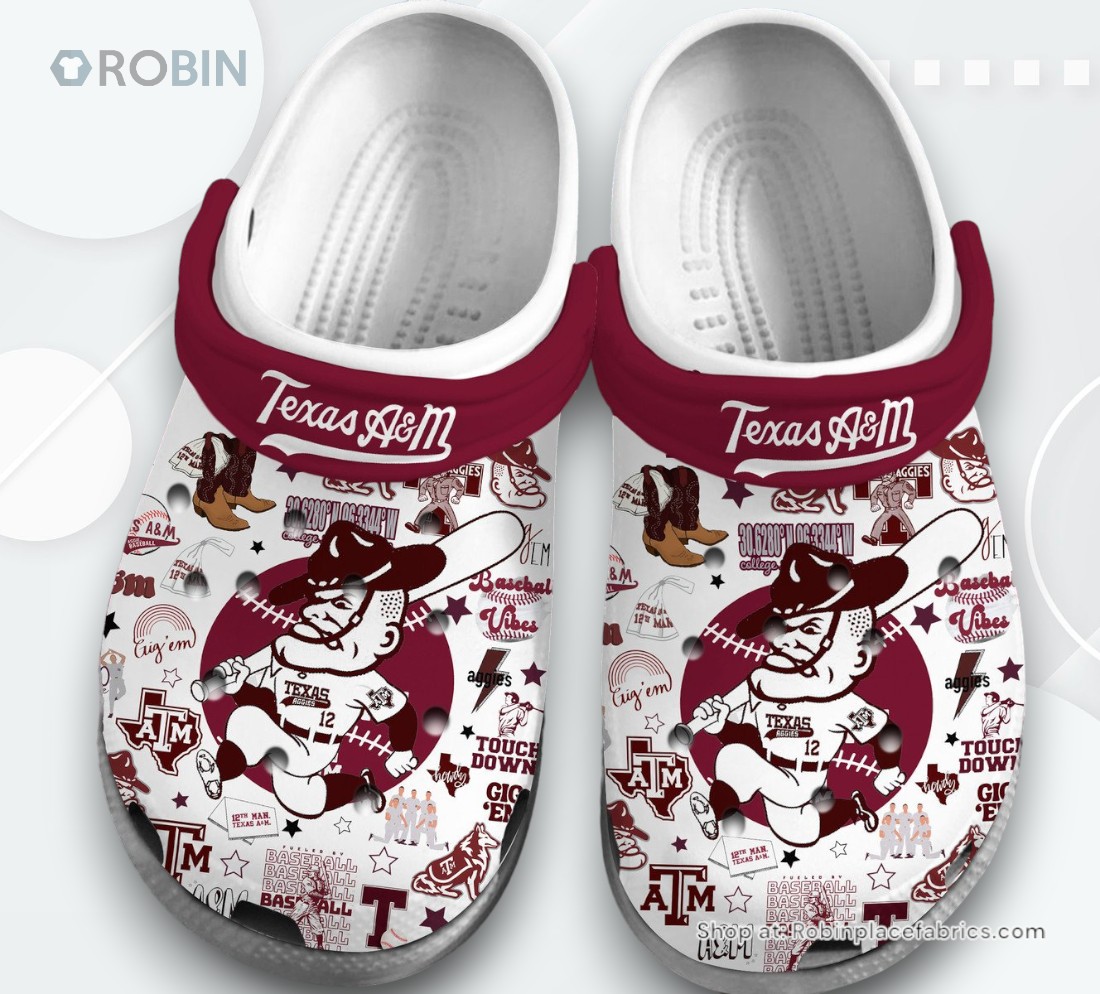 Texas A&M Aggies Basketball NCAA Sport Classic Crocs Shoes Texas A&M Aggies Basketball NCAA Sport Classic Crocs Shoes