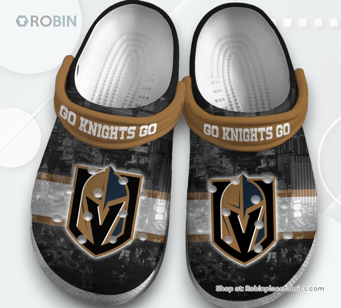 Vegas Golden Knights NHL Sport Classic Crocs Shoes, Golden Knights Merchandise Vegas Golden Knights NHL Sport Classic Crocs Shoes, Golden Knights Merchandise