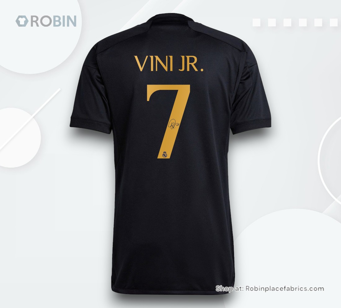 Vinicius Junior 7 Signed Real Madrid 202324 Third Autographed   Men