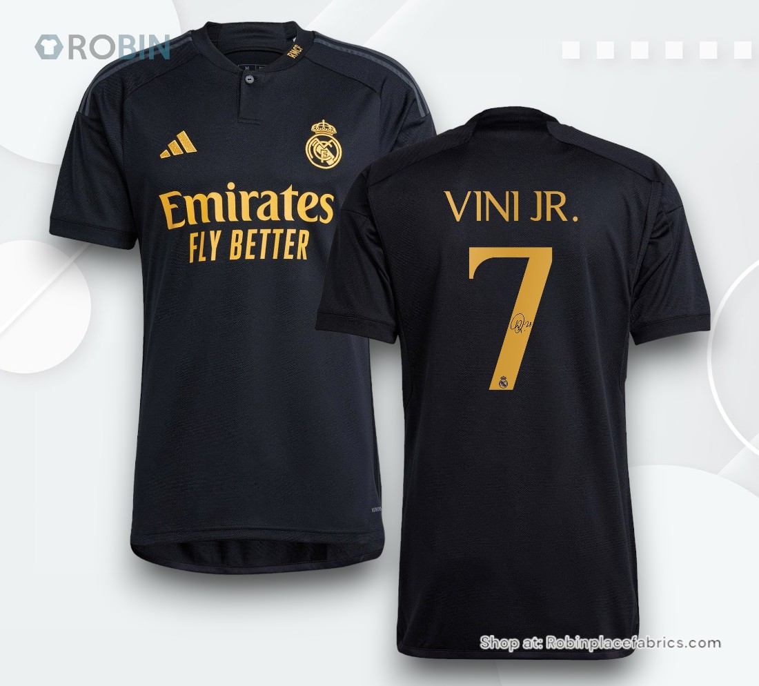 Vinicius Junior 7 Signed Real Madrid 202324 Third Autographed   Men