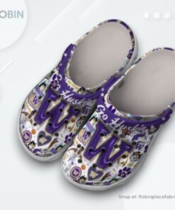 Washington Huskies NCAA Sport Classic Crocs Shoes, Washington Huskies Merchandise Washington Huskies NCAA Sport Classic Crocs Shoes, Washington Huskies Merchandise