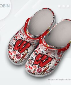 Wisconsin Badgers NCAA Sport Classic Crocs Shoes, Wisconsin Badgers Gifts Wisconsin Badgers NCAA Sport Classic Crocs Shoes, Wisconsin Badgers Gifts