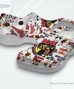 ACDC Rock Band MusicClassic Crocs Shoes, ACDC Band Team Gifts ACDC Rock Band MusicClassic Crocs Shoes, ACDC Band Team Gifts