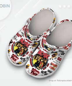 ACDC Rock Band MusicClassic Crocs Shoes, ACDC Band Team Gifts ACDC Rock Band MusicClassic Crocs Shoes, ACDC Band Team Gifts