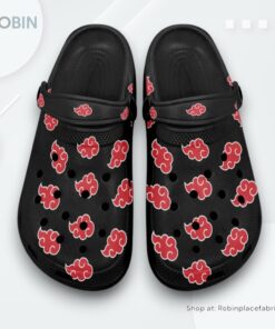 Akatsuki Cloud Clogs Anime Pattern Style Akatsuki Cloud Clogs Anime Pattern Style