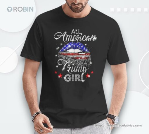 All American Trump Girl Mouth Diamond Unisex Shirt