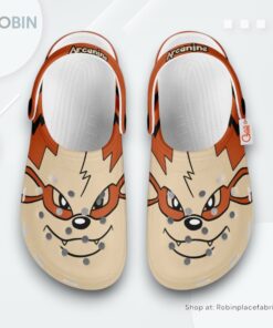 Arcanine Crocs Shoes Custom Funny Style, Pokemon Merchandise Arcanine Crocs Shoes Custom Funny Style, Pokemon Merchandise