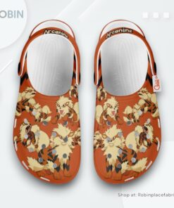 Arcanine Crocs Shoes Pattern Style, Pokemon Gifts Arcanine Crocs Shoes Pattern Style, Pokemon Gifts