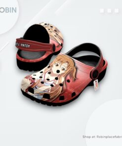 Asuna Crocs Shoes, Anime Gifts, SAO Anime Merchandise