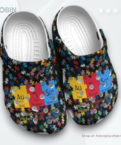 Autism Awareness Autism Periodic Table Crocband Clog Shoes For Men Women