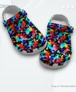 Autism Awareness Autism Watercolor Crocband Clog Shoes For Men Women
