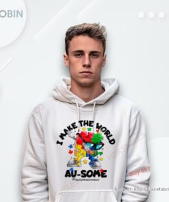 Autism Dabbing I Make The World Ausome Puzzle Piece Shirt