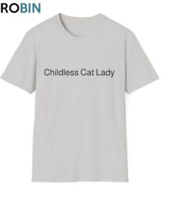 Basic Childless Cat Lady Shirt, Kamala Vote 2024 Short Sleeve Hoodie