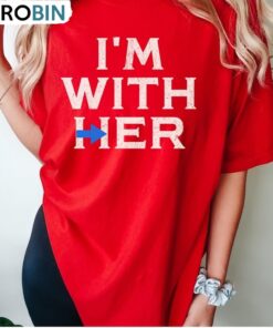 Basic I’m With Her Shirt, Vote For Kamala Long Sleeve Hoodie