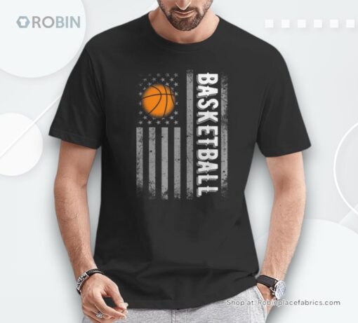 Basketball Usa American Flag Bball Lover Sports Player Unisex Shirt