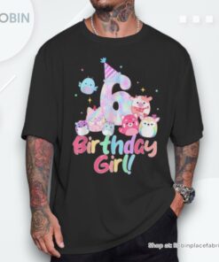 Birthday Girl 6th Birthday Squish Squad Mallow Girls Unisex Shirt Birthday Girl 6th Birthday Squish Squad Mallow Girls Unisex Shirt