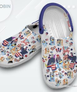 Bluey Happy Independence Day Cartoon Classic Crocs Shoes