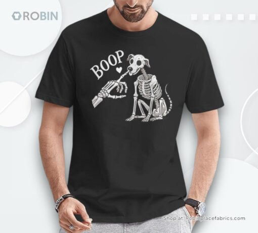 Boop Hand Skeleton And Dog Unisex Shirt