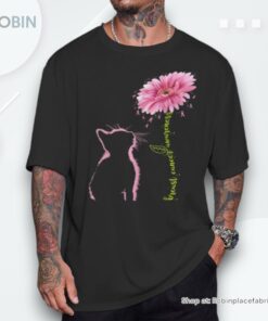 Breast Cancer Awareness Pink Ribbon Daisy Flower Cat Lovers Unisex Shirt Breast Cancer Awareness Pink Ribbon Daisy Flower Cat Lovers Unisex Shirt
