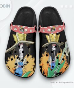Brook Crocs Shoes, One Piece Anime Merch