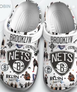 Brooklyn Nets NBA Basketball Sport Classic Crocs Shoes, One Piece Anime Merchandise