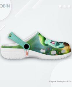 Bulbasaur Crocs Shoes Custom Art Style, Pokemon Merch