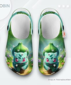 Bulbasaur Crocs Shoes Custom Art Style, Pokemon Merch Bulbasaur Crocs Shoes Custom Art Style, Pokemon Merch