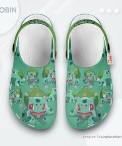 Bulbasaur Crocs Shoes Pattern Style, Pokemon Fan Gears Bulbasaur Crocs Shoes Pattern Style, Pokemon Fan Gears