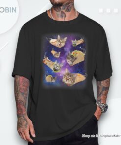 Burrito Cat And Taco Cat Space Galaxy Meme Tacocat Silly Unisex Shirt