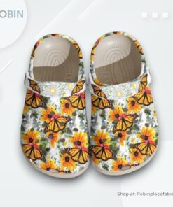 Butterfly Daisy N Monarch clog Shoes