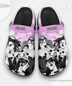 Byakuya Kuchiki Crocs Shoes Manga Style Personalized