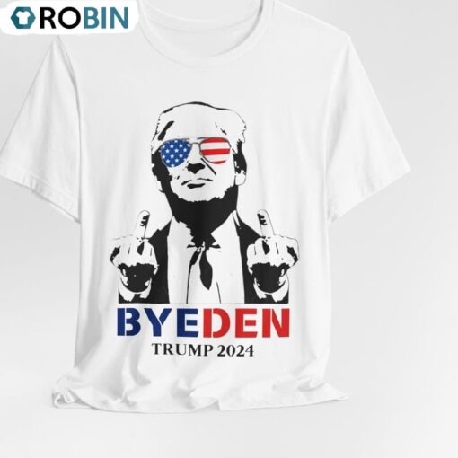 Bye Biden 2024 Shirt. Republican Trump 2024 Unisex Hoodie Short Sleeve