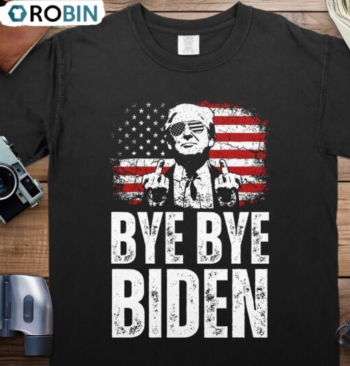 Bye Bye Joe Biden Shirt, Pulls Out Of Presidential Election Campaign Long Sleeve Crewneck