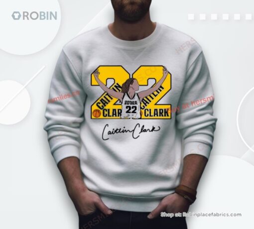 Caitlin Clark Signature 22 Iowa Hawkeyes Player Name Signature Shirt
