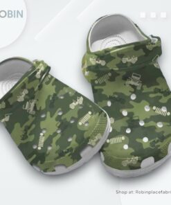 Camo Jeep Camouflage Crocband Clog Shoes For Jeep Lover Camo Jeep Camouflage Crocband Clog Shoes For Jeep Lover