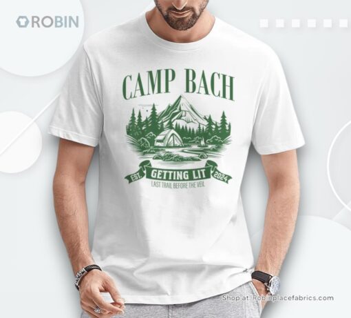 Camp Bach Getting Lit Camping Bachelorette Party 2024 Unisex Shirt