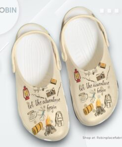 Camping Let The Adventure Begin clog Shoes Camping Let The Adventure Begin clog Shoes