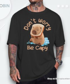 Capybara Don’t Worry Be Capy Distressed Unisex Shirt