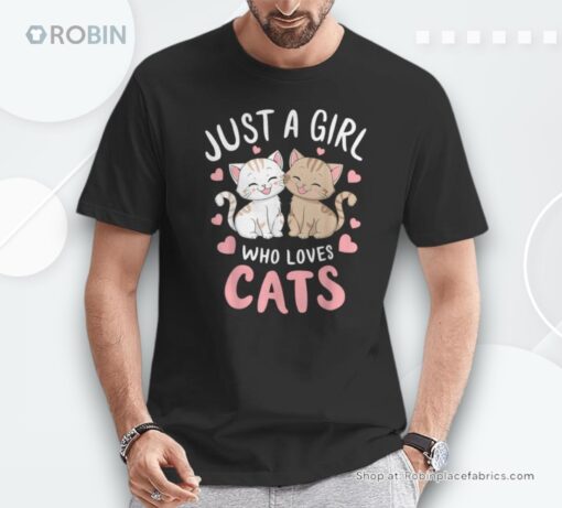 Cat Lover Just A Girl Who Loves Cats Unisex Shirt