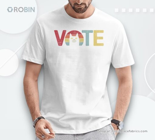 Cat Vote Retro Cat Vote Vintage Cat Vote Groovy Cat Vote Unisex Shirt