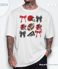 Cheer Coquette Bow American Football Autumn Thanksgiving Unisex Shirt Cheer Coquette Bow American Football Autumn Thanksgiving Unisex Shirt
