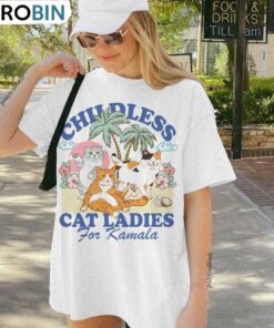 Childless Cat Lady For Kamala Shirt, Suffragette Long Sleeve T-shirt