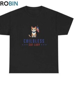 Childless Cat Lady With Flag Shirt, Funny Cat Sweatshirt Hoodie