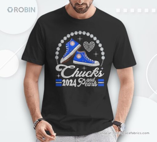 Chucks And Pearls I’m With Her 2024 Rocking Chucks & Pearls Unisex Shirt