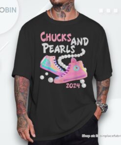 Chucks And Pearls I’m With Her Voting 2024 Unisex Shirt Chucks And Pearls I’m With Her Voting 2024 Unisex Shirt