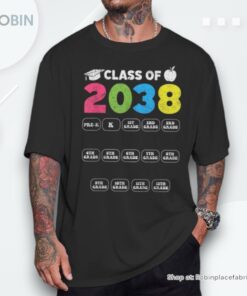 Class Of 2038 Grow With Me First Day Of School Boys Girls Unisex Shirt